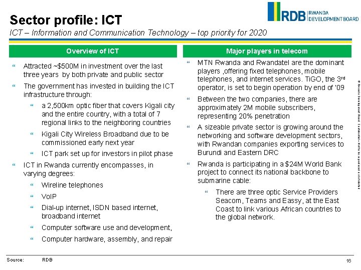 Sector profile: ICT – Information and Communication Technology – top priority for 2020 Overview