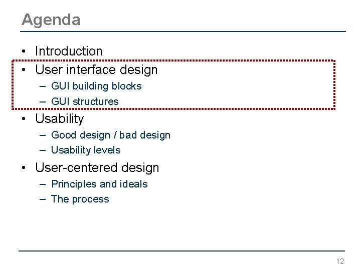 Spring 2007 A Crush Course in Usability and