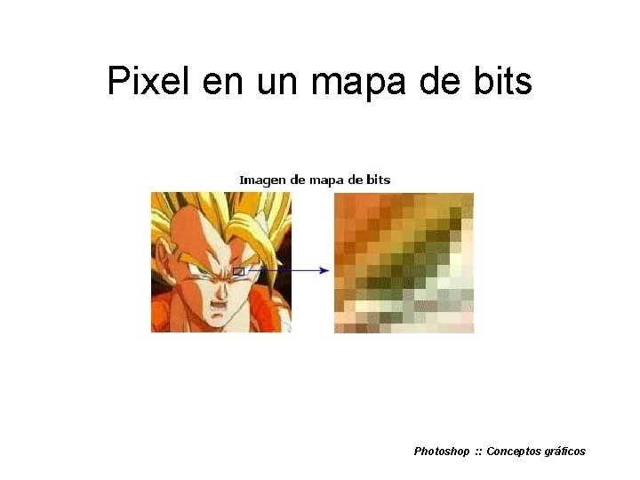 Pixel en un mapa de bits Photoshop : : Conceptos gráficos 