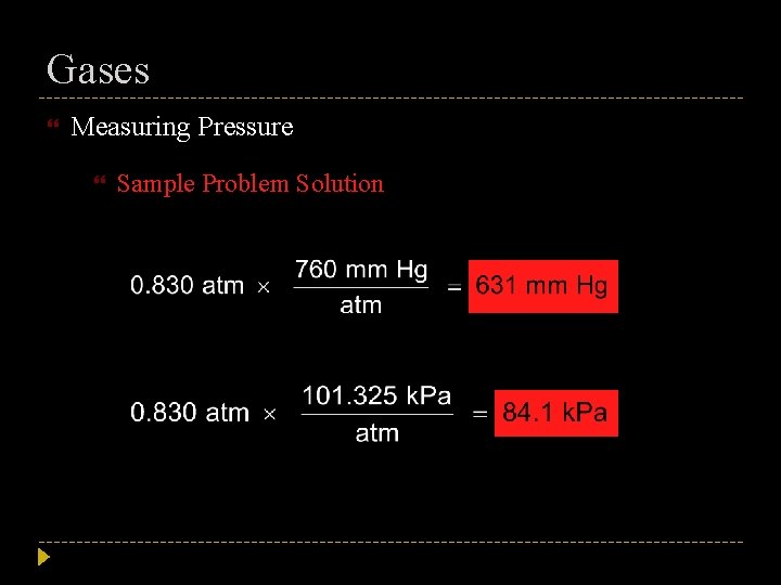 Gases Measuring Pressure Sample Problem Solution 