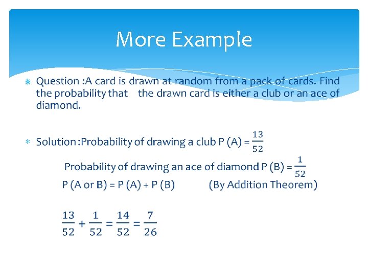 More Example 