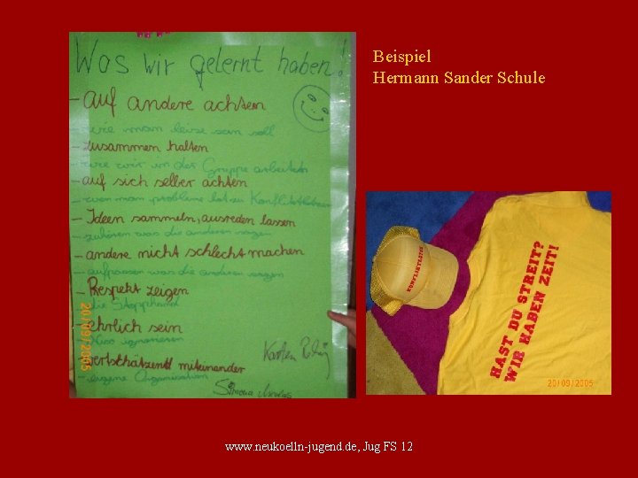 Beispiel Hermann Sander Schule www. neukoelln-jugend. de, Jug FS 12 