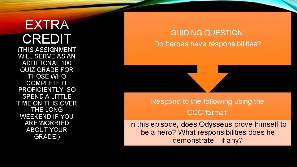 EXTRA CREDIT (THIS ASSIGNMENT WILL SERVE AS AN ADDITIONAL 100 QUIZ GRADE FOR THOSE