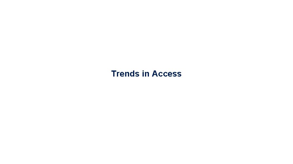 Trends in Access 