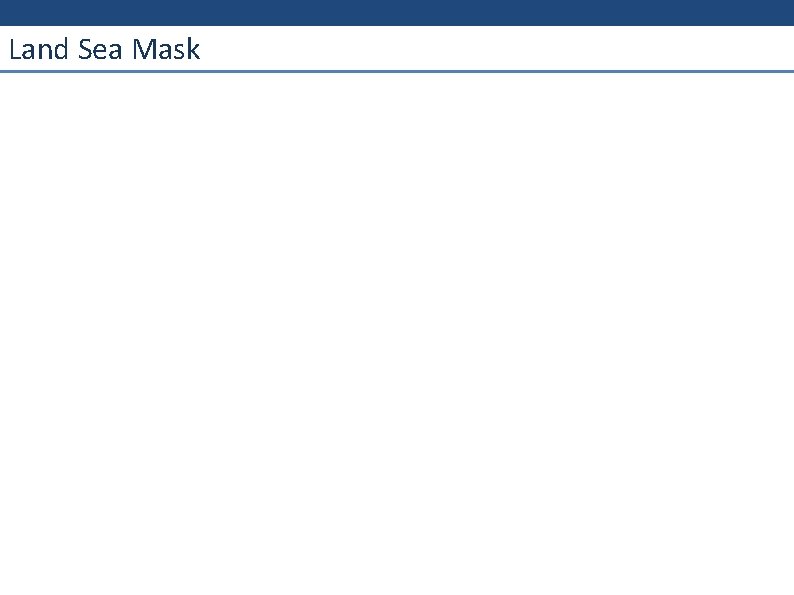 Land Sea Mask 