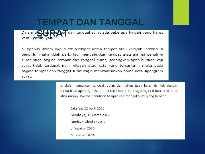 TEMPAT DAN TANGGAL SURAT 