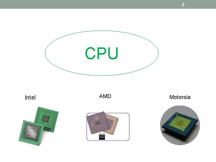 2 CPU Intel AMD Motorola 2 CPU Intel AMD Motorola