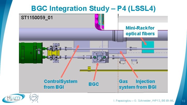 BGC Integration Study – P 4 (LSSL 4) ST 1150059_01 Mini-Rack for optical fibers