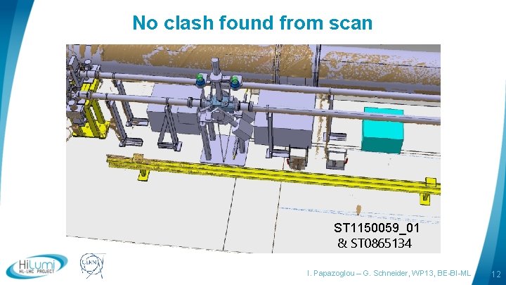 No clash found from scan ST 1150059_01 & ST 0865134 logo area I. Papazoglou