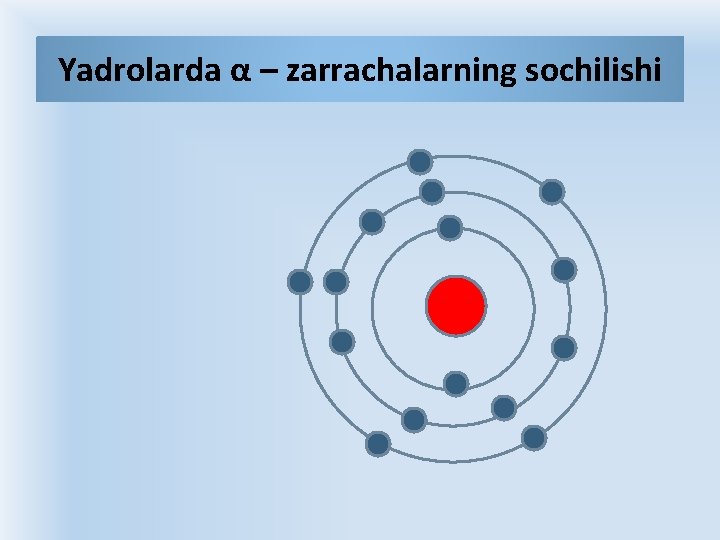 Yadrоlаrdа α – zаrrаchаlаrning sоchilishi Yadrоlаrdа α – zаrrаchаlаrning sоchilishi
