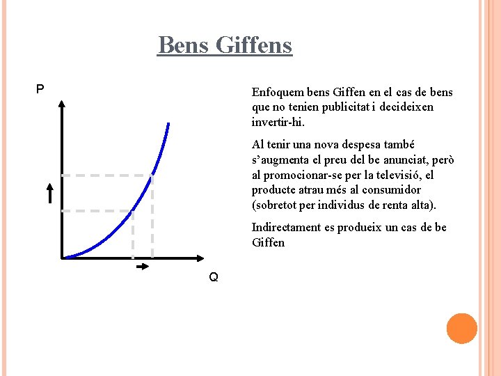 Bens Giffens P Enfoquem bens Giffen en el cas de bens que no tenien