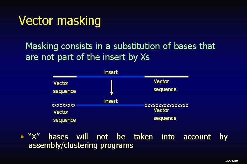 Vector masking Masking consists in a substitution of bases that are not part of