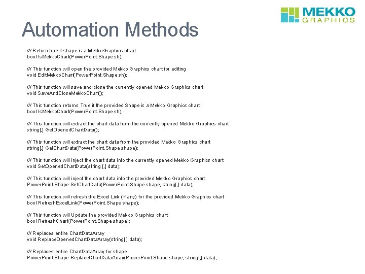 Automation Methods /// Return true if shape is a Mekko. Graphics chart bool Is.