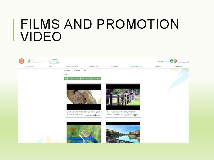 FILMS AND PROMOTION VIDEO 