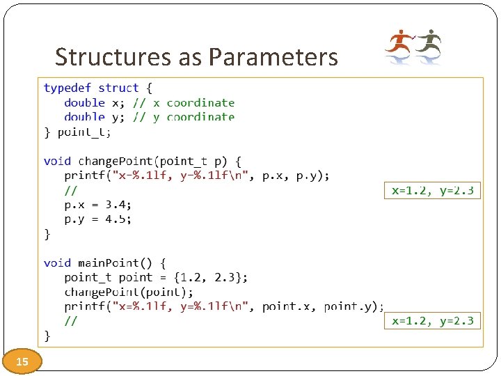 Structures as Parameters 15 