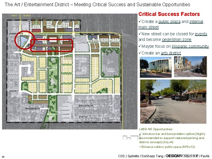 The Art / Entertainment District – Meeting Critical Success and Sustainable Opportunities Critical Success