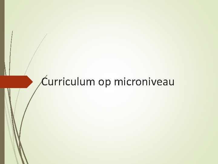 Curriculum op microniveau 