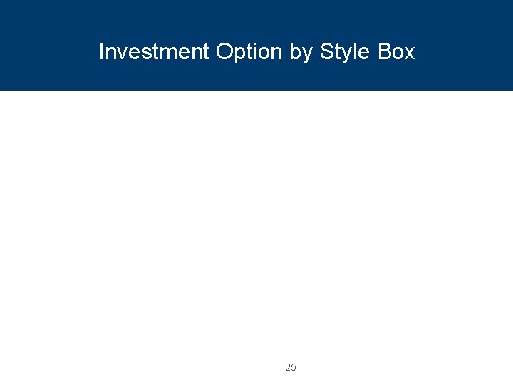 Investment Option by Style Box 25 