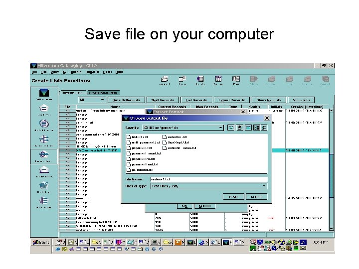 Save file on your computer 