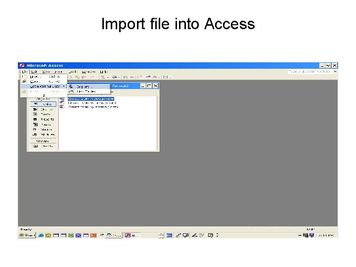 Import file into Access 