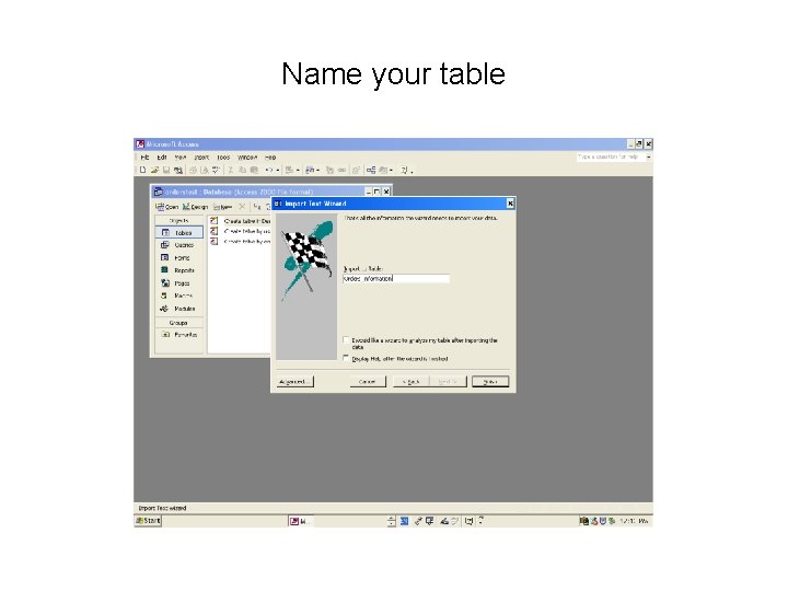 Name your table 
