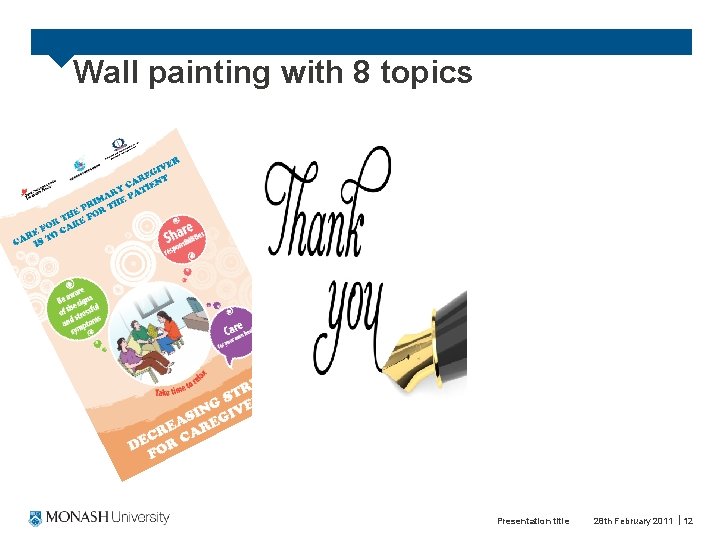 Wall painting with 8 topics Presentation title 28 th February 2011 12 