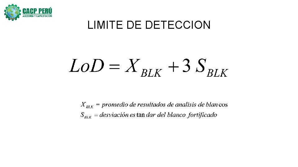 LIMITE DE DETECCION 