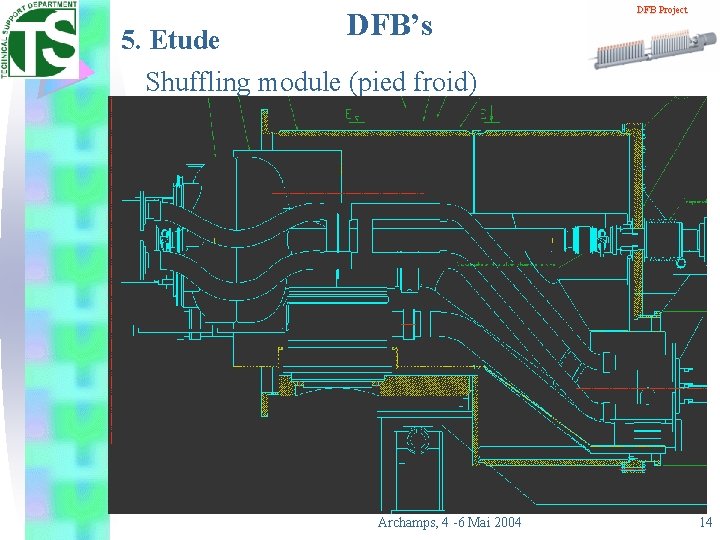 DFB’s DFB Project 5. Etude Shuffling module (pied froid) Archamps, 4 -6 Mai 2004