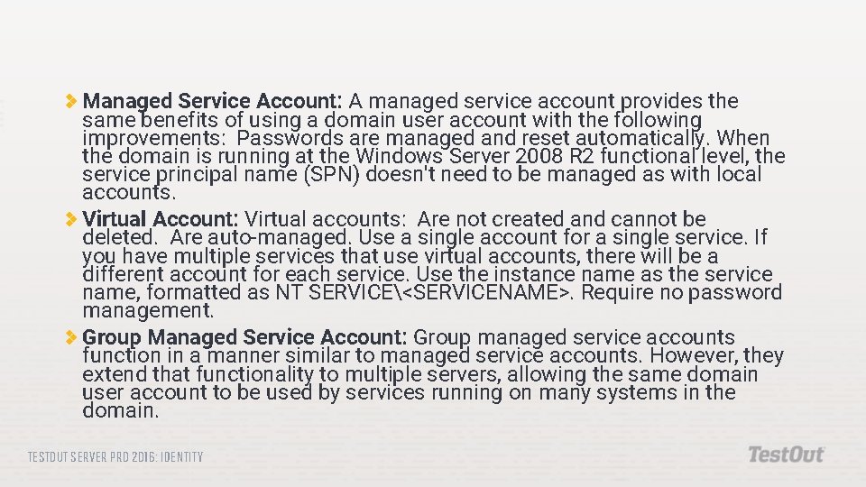 MANAGE ACTIVE DIRECTORY OBJECTS TESTOUT SERVER PRO 2016