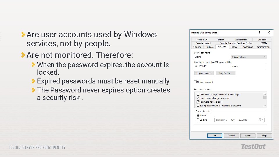 MANAGE ACTIVE DIRECTORY OBJECTS TESTOUT SERVER PRO 2016