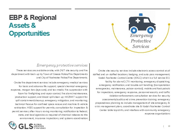 EBP & Regional Assets & Opportunities Emergency Protective Services Emergency protective services These services