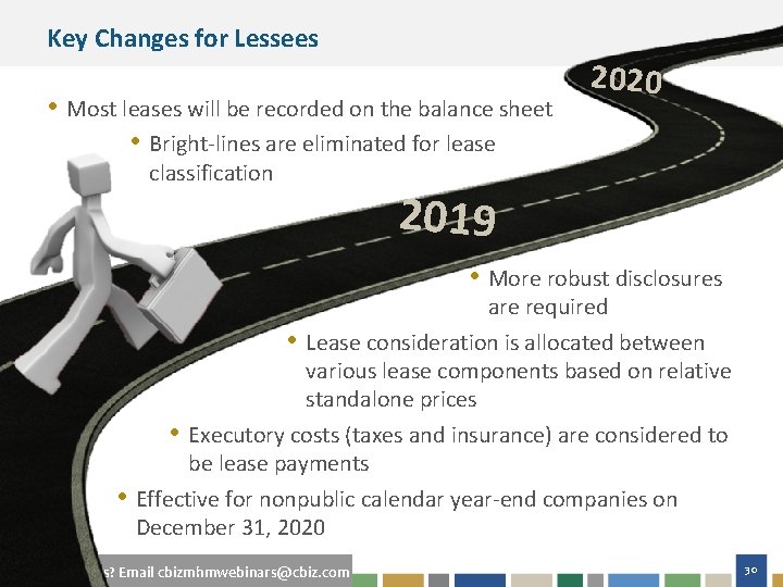 Key Changes for Lessees • Most leases will be recorded on the balance sheet
