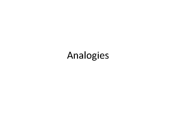 Analogies 