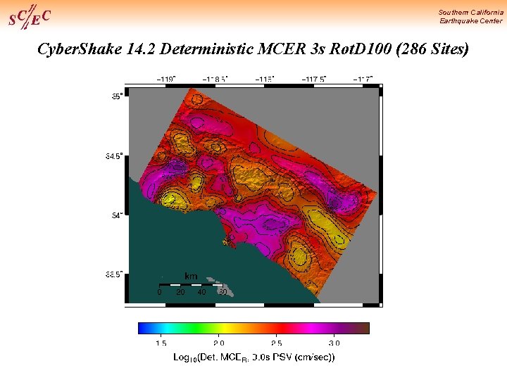 Southern California Earthquake Center Cyber. Shake 14. 2 Deterministic MCER 3 s Rot. D