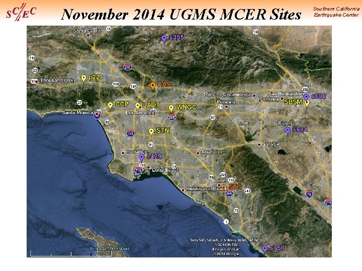 November 2014 UGMS MCER Sites Southern California Earthquake Center 