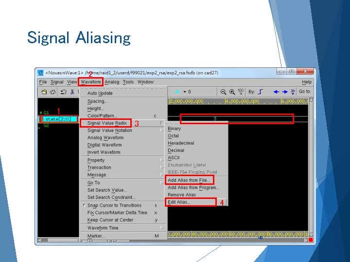 Signal Aliasing 2 1 3 4 49 