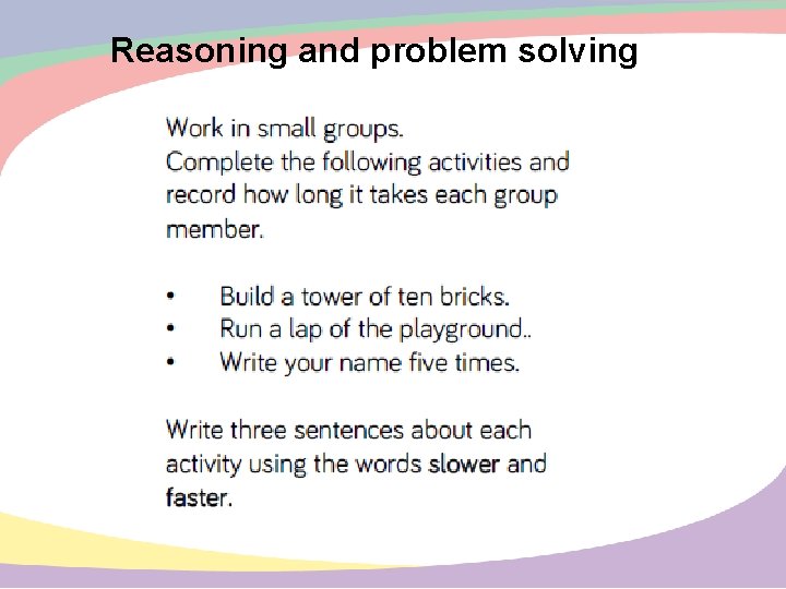 Reasoning and problem solving 