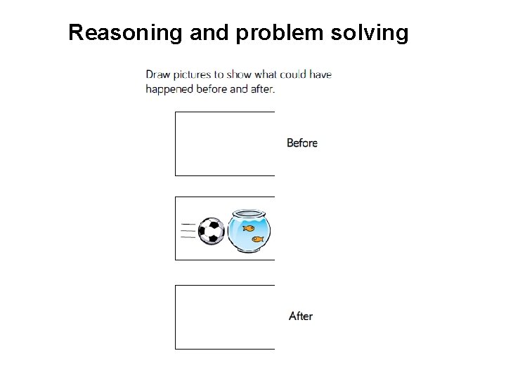 Reasoning and problem solving 