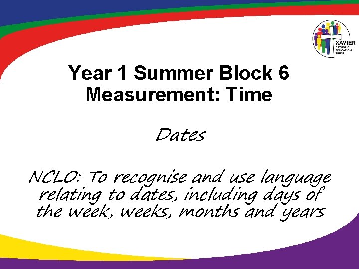 Year 1 Summer Block 6 Measurement: Time Dates NCLO: To recognise and use language