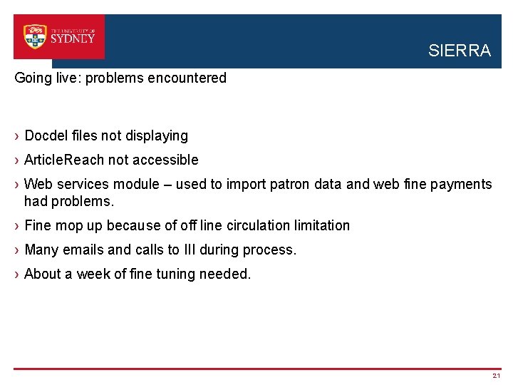 SIERRA Going live: problems encountered › Docdel files not displaying › Article. Reach not