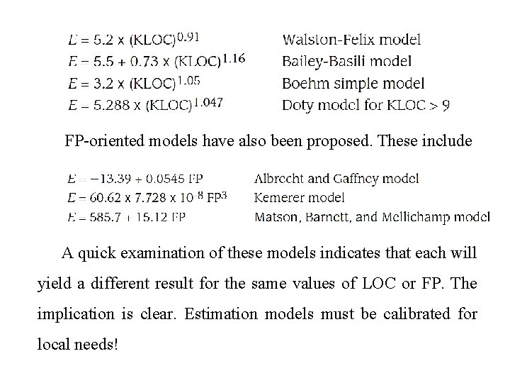 FP-oriented models have also been proposed. These include A quick examination of these models