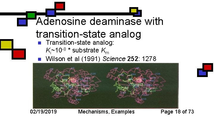 Adenosine deaminase with transition-state analog n n Transition-state analog: Ki~10 -8 * substrate Km