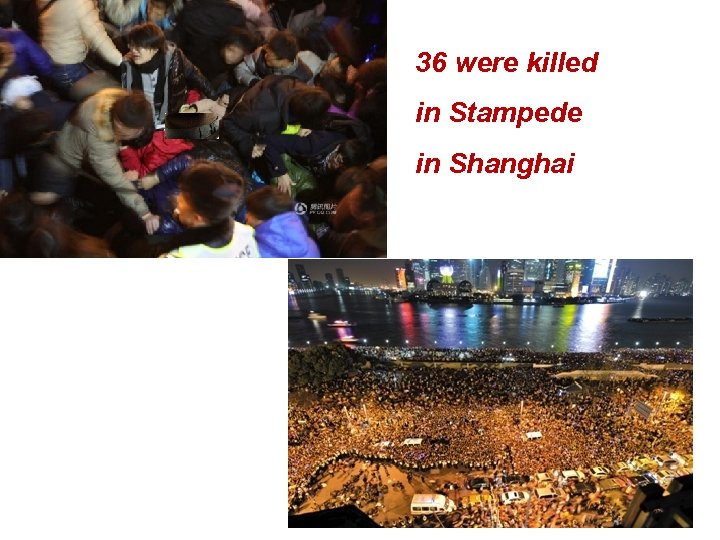 36 were killed in Stampede in Shanghai 