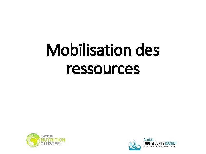 Mobilisation des ressources 