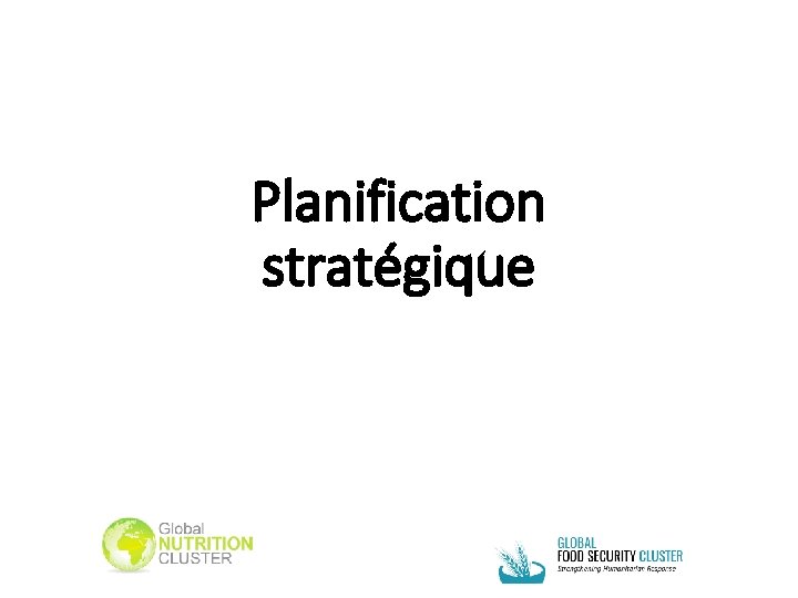 Planification stratégique 