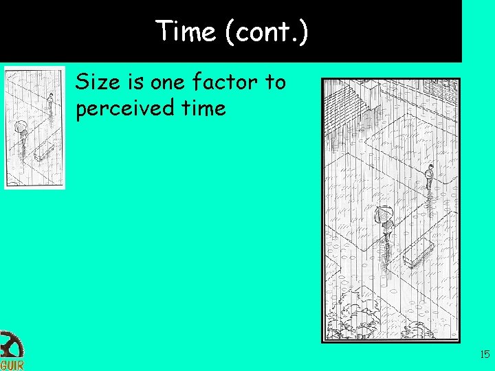 Time (cont. ) Size is one factor to perceived time 15 