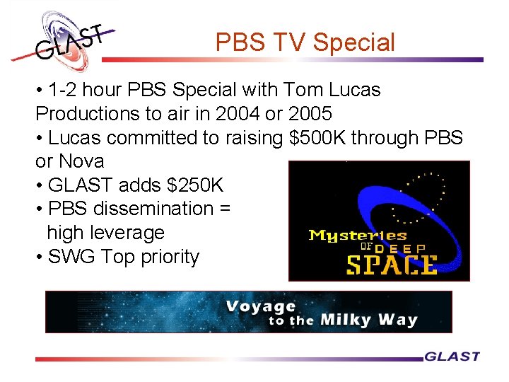 PBS TV Special • 1 -2 hour PBS Special with Tom Lucas Productions to