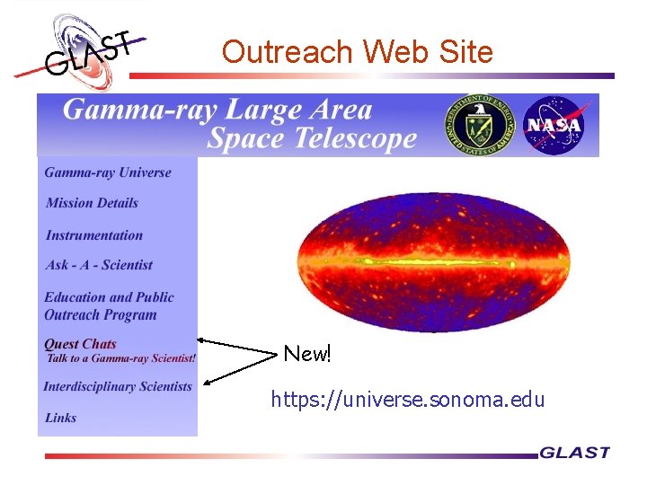 Outreach Web Site New! https: //universe. sonoma. edu 