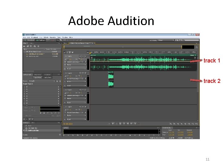 Adobe Audition track 1 track 2 11 