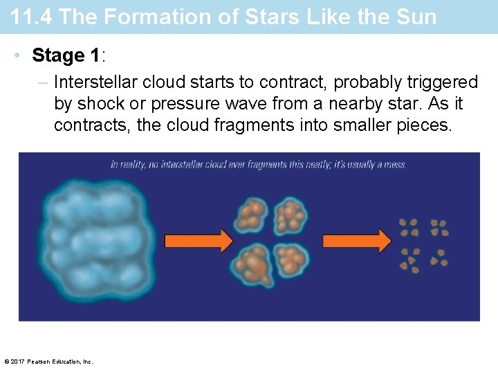 11. 4 The Formation of Stars Like the Sun • Stage 1: – Interstellar